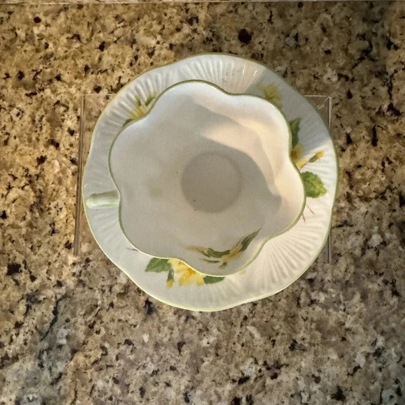 Shelley Primrose Dainty Shape Flat Cup and Saucer Set - Picture 2 of 3